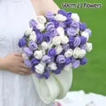 Hand-Knitted Rose Blanket DIY Kit & Ready-Made Gift for Mother's Day Valentine's Day - Image 14