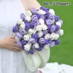 Hand-Knitted Rose Blanket DIY Kit & Ready-Made Gift for Mother's Day Valentine's Day - Image 15