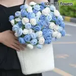 Hand-Knitted Rose Blanket DIY Kit & Ready-Made Gift for Mother's Day Valentine's Day - Image 17