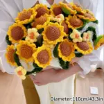 Hand-Knitted Rose Blanket DIY Kit & Ready-Made Gift for Mother's Day Valentine's Day - Image 25