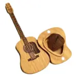 Personalized Wooden Guitar Pick Box – Acoustic Guitar-Shaped Holder & Stand - Image 5