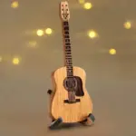 Personalized Wooden Guitar Pick Box – Acoustic Guitar-Shaped Holder & Stand - Image 8