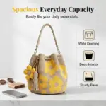 Boho Crochet Flower Shoulder Bag – Lightweight Summer Pouch Bag - Image 3