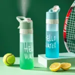 650ml (22oz) Spray Water Bottle – Large Capacity Sports Cup with Cooling Mist Function - Image 5