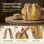 Boho Crochet Flower Shoulder Bag – Lightweight Summer Pouch Bag - Image 6
