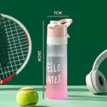 650ml (22oz) Spray Water Bottle – Large Capacity Sports Cup with Cooling Mist Function - Image 7