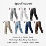 Men's Breathable Straight-Leg Trousers – Lightweight Cotton Blend Casual Pants - Image 9